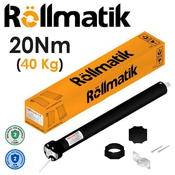Motore per tapparelle 20 Nm - 40Kg Corto  (per rullo diametro 60mm)