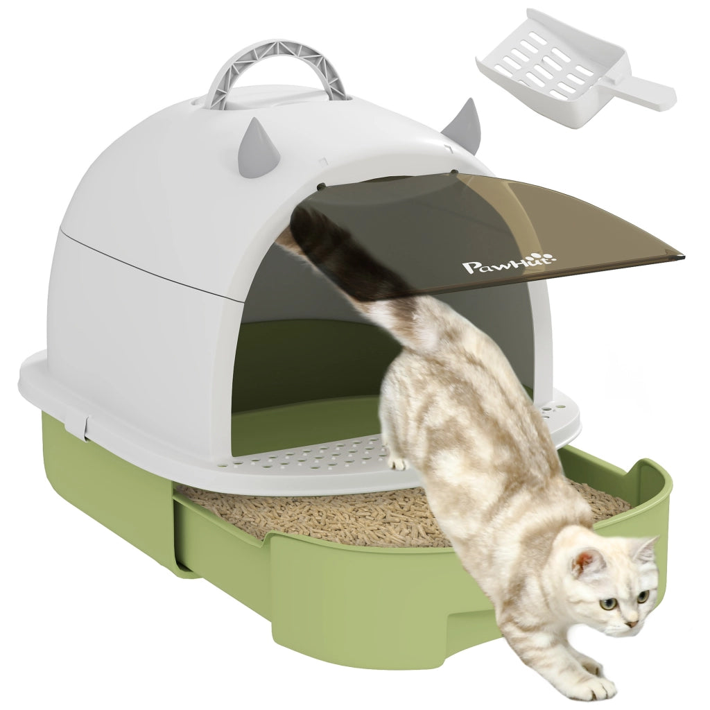 Casetta per gatti chiusa con porta ¨C zephmum ¨C verde 40.5x52x39 cm