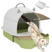 Casetta per gatti chiusa con porta ¨C zephmum ¨C verde 40.5x52x39 cm