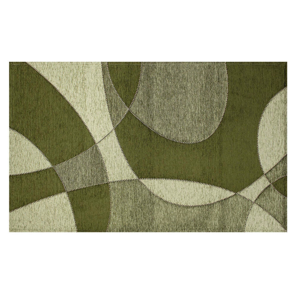 Tappeto Arredo Moderno Morbido in Ciniglia Ingresso Antiscivolo Prodotto Italiano  Soggiorno Camera Salotto Disegni Piazzati Cotone Varie Misure Grande Hills/Foresta - 160x240 cm