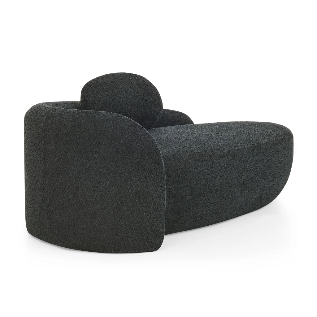 Divano Morbido in Tessuto Teddyfleece con Cuscini ¨C MINIMAL ¨C Nero