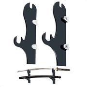 Supporto da Parete per Katana con Design di Spada da Luce Nera