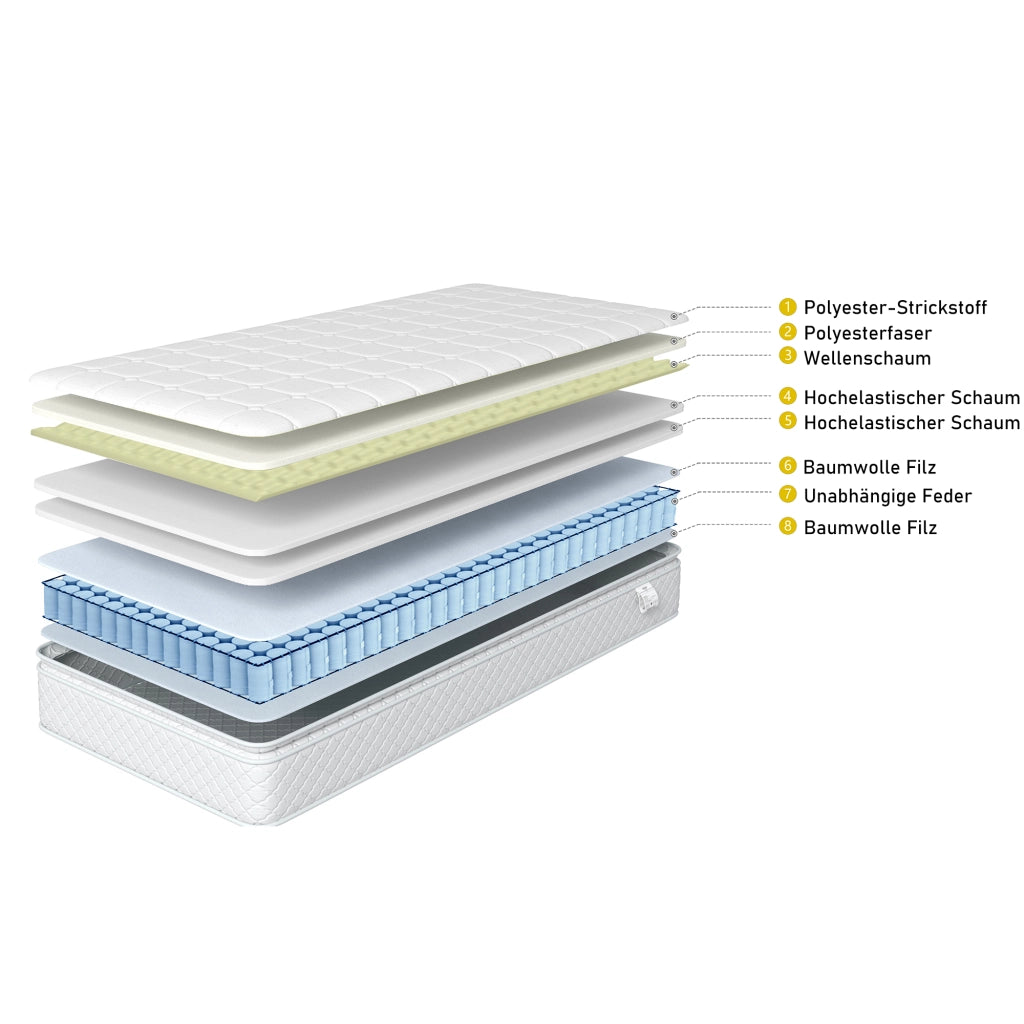 Letto contenitore singolo 90 × 200 cm con cassetto; LED regolabile; USB e porta tipo C; con materasso; grigio