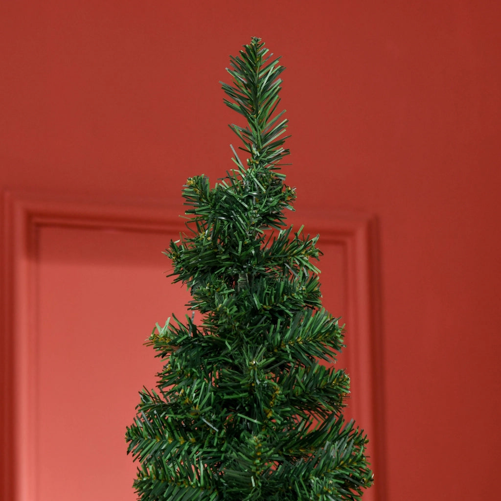 Albero di Natale artificiale 2.1 m verde con 390 rami; 631 punte e supporto smontabile per interni