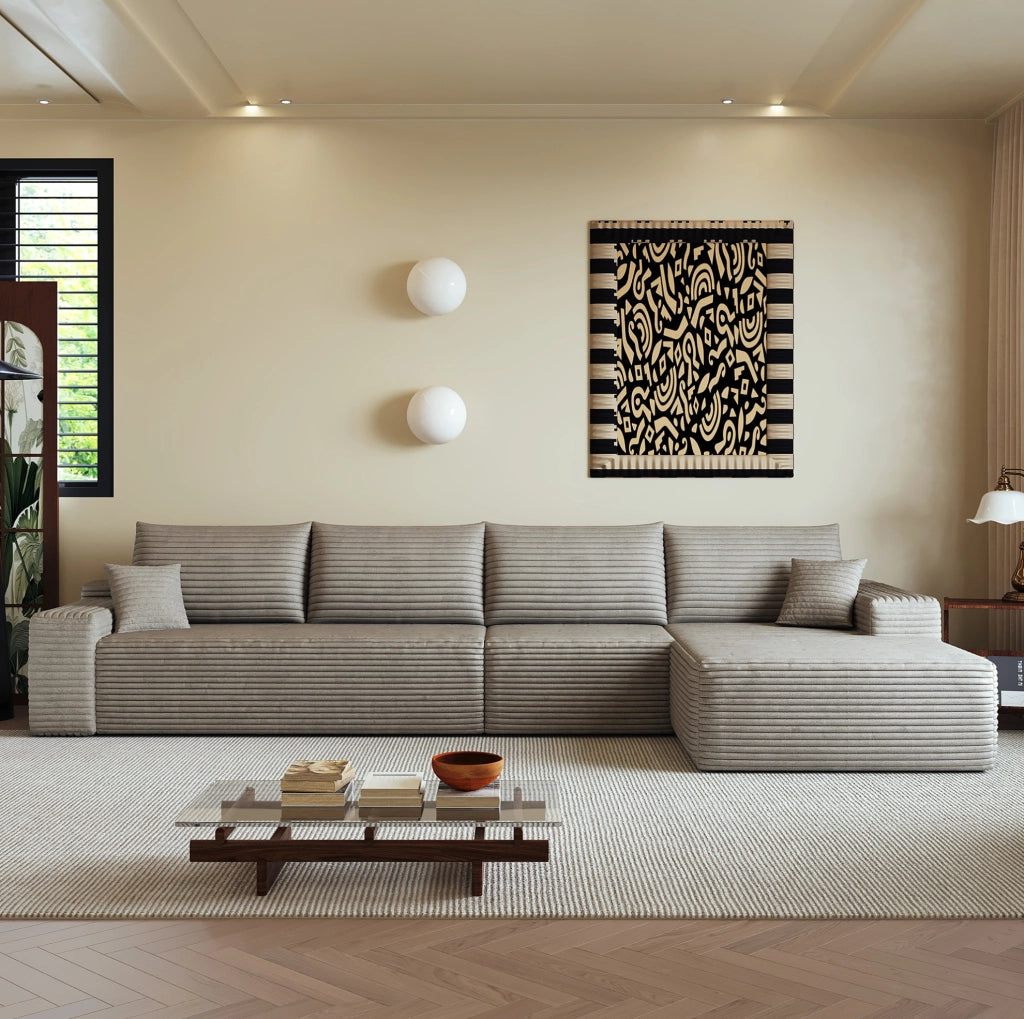 DIVANO in Tessuto 340x175x83 cm Camel