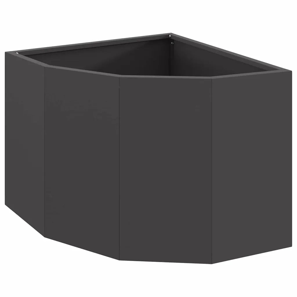 Vaso d'angolo Nero 45 x 45 x 35 cm Acciaio 883647