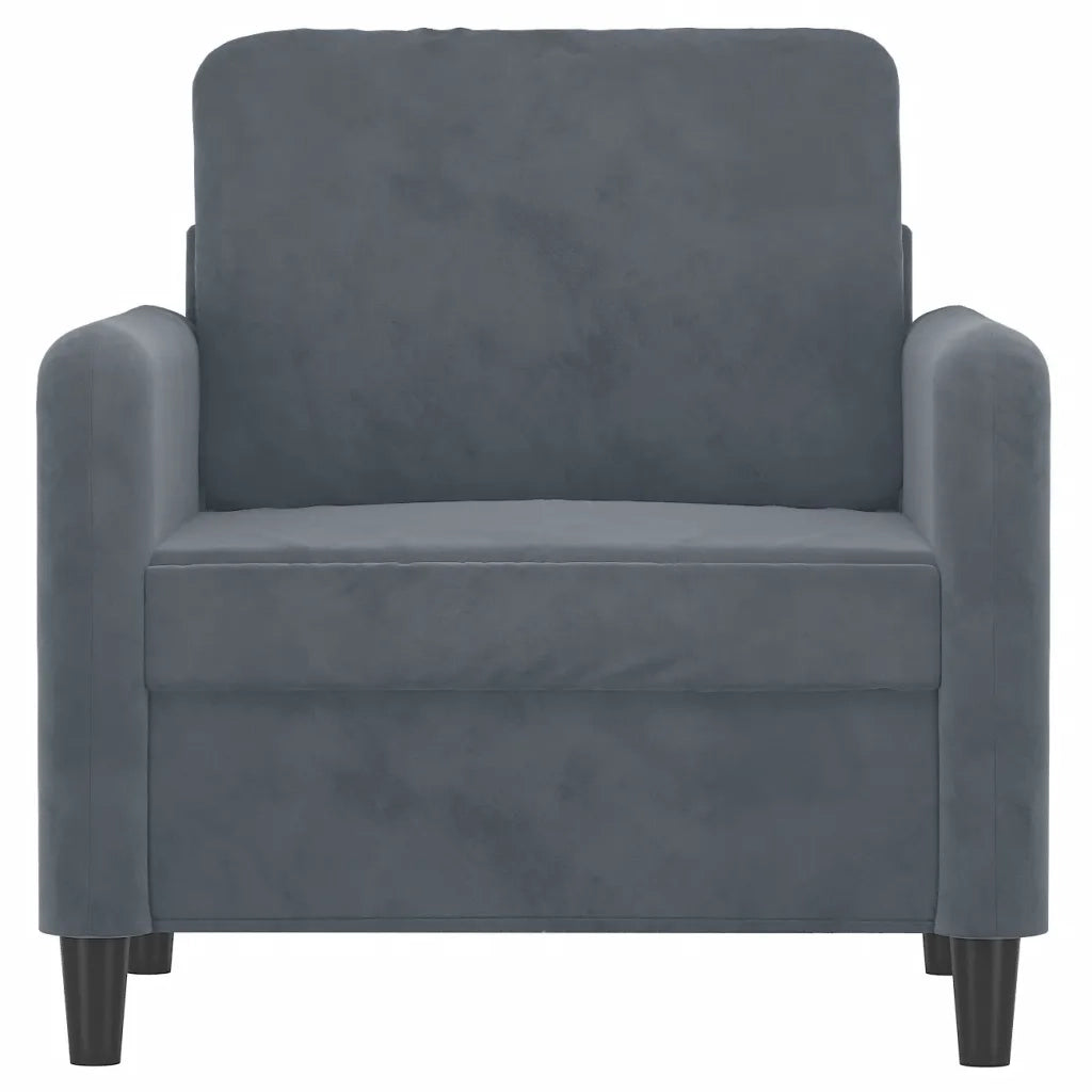 Poltrona Grigio Scuro 60 cm Velluto 359423