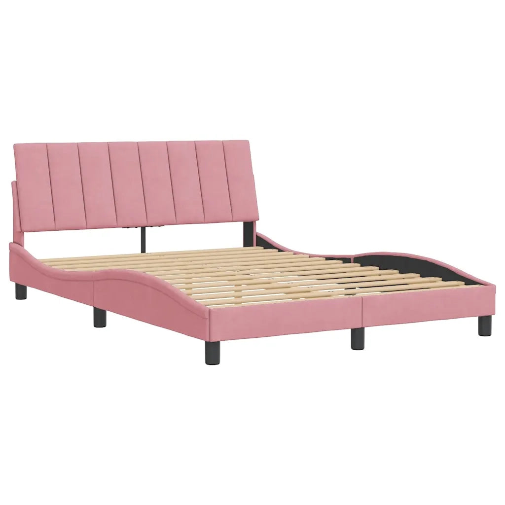 Giroletto senza Materasso Hanko Rosa 140x190 cm in Velluto