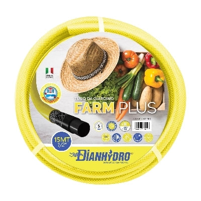 TUBO DA GIARDINO ANTITORS. 5 STRATI FARM PLUS- Mt 50 - 5/8- DH- metri 50