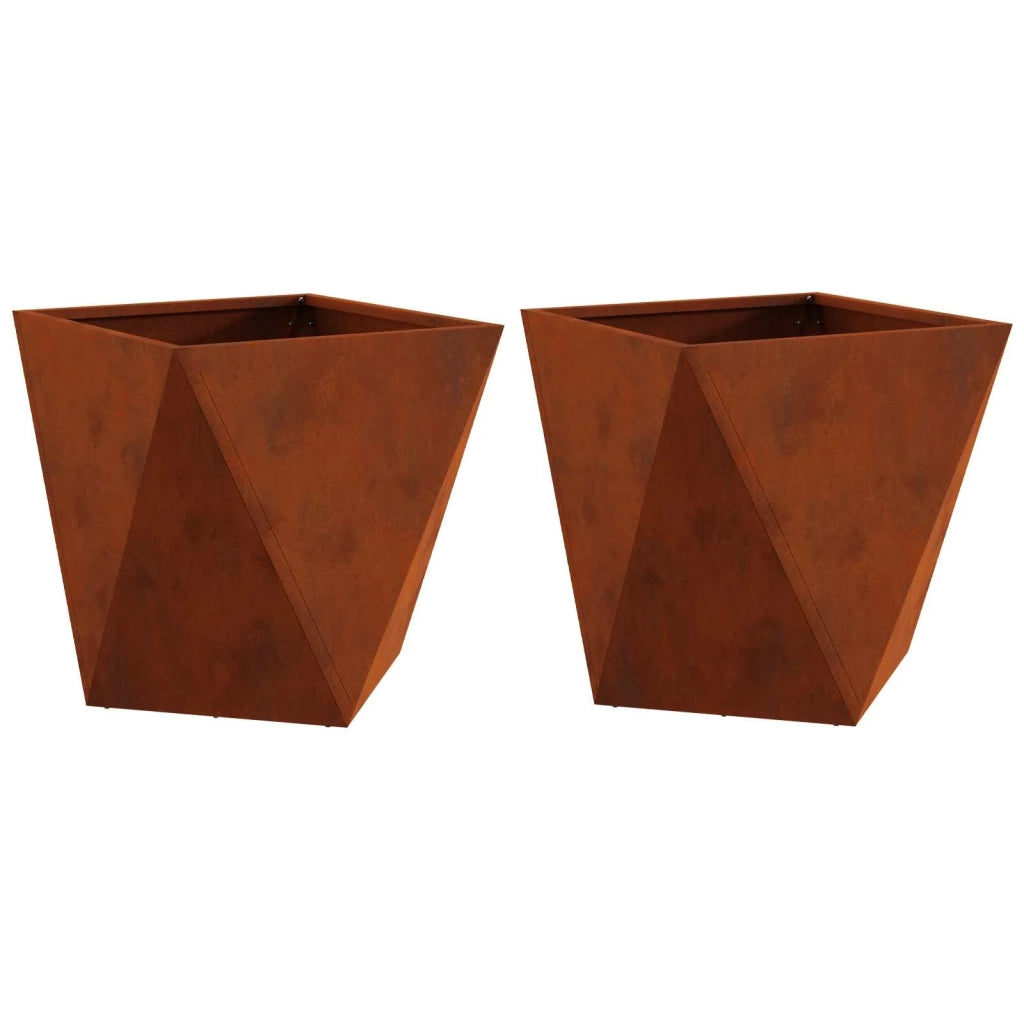 Fioriera 2 pcs Ruggine 50 x 50 x 50 cm