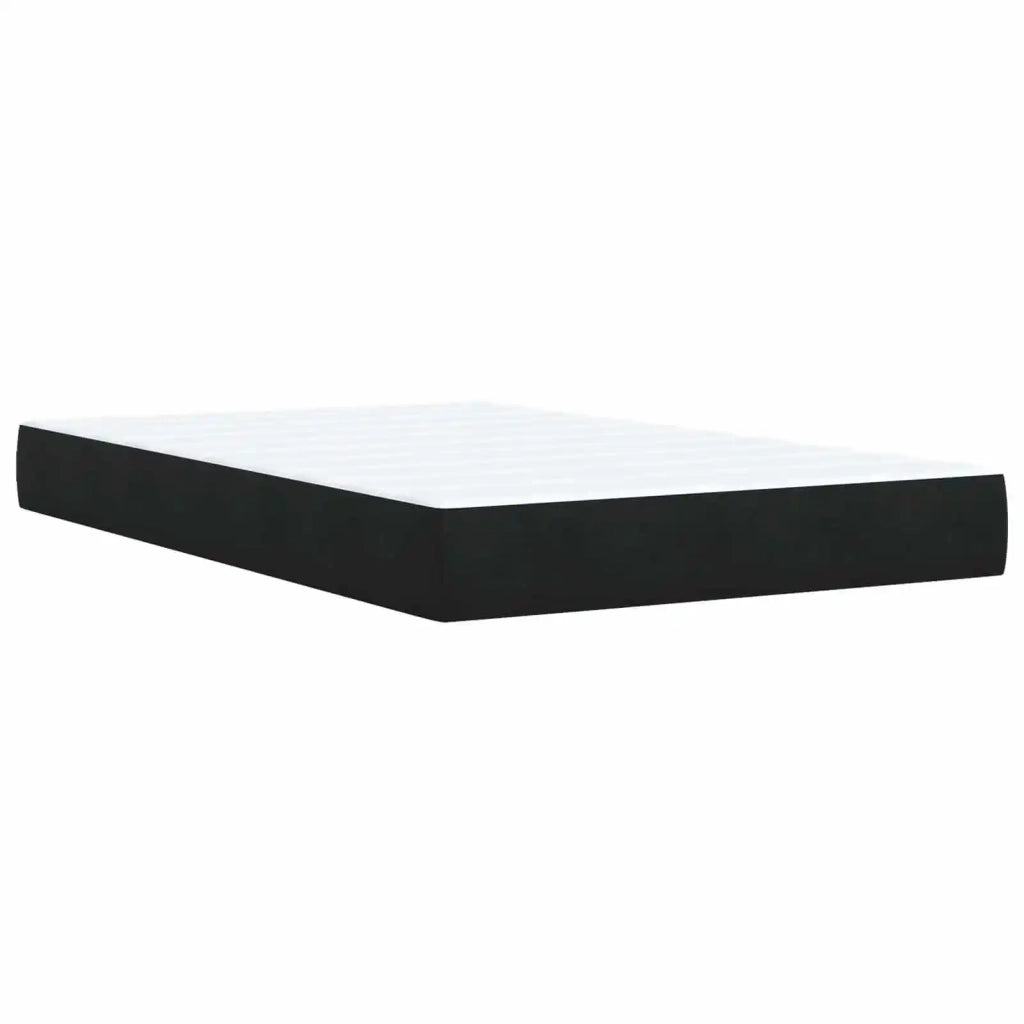 Letto Ottomano con Materasso e LED Nero 120 x 200 cm Velluto 3458297