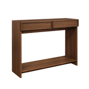 Console effet legno 2 cassetti e ripiano, 100cm, noce