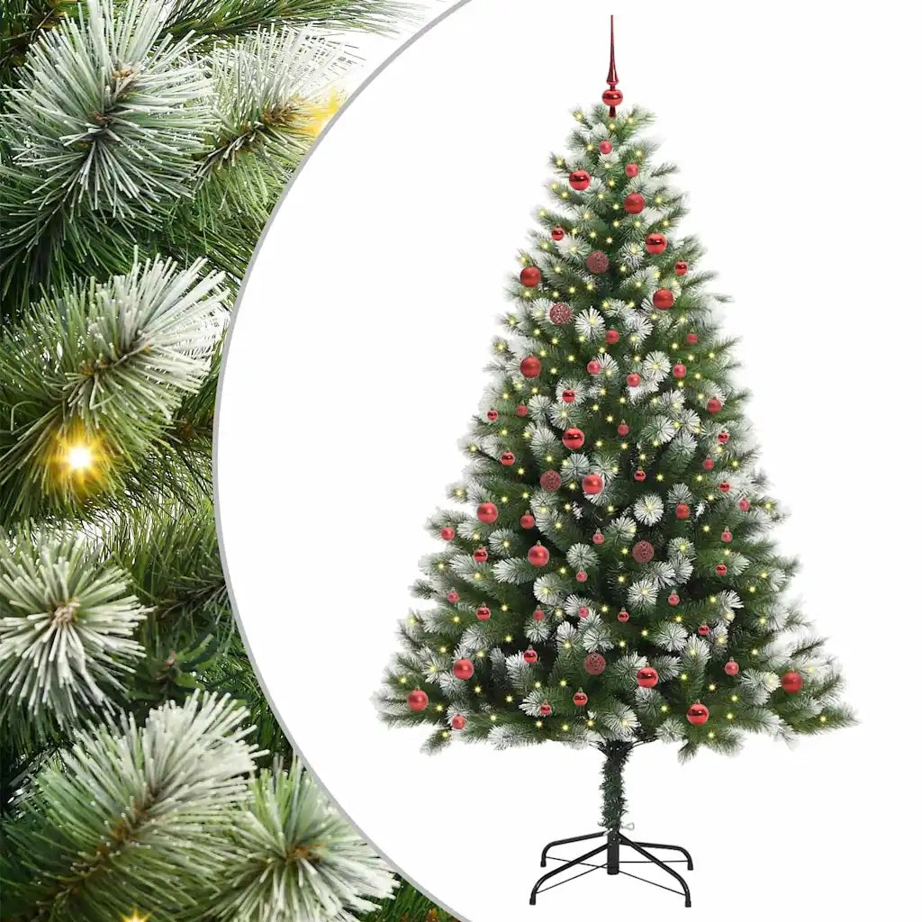 Albero di Natale artificiale con rami snodati e neve imbiancata 3395451
