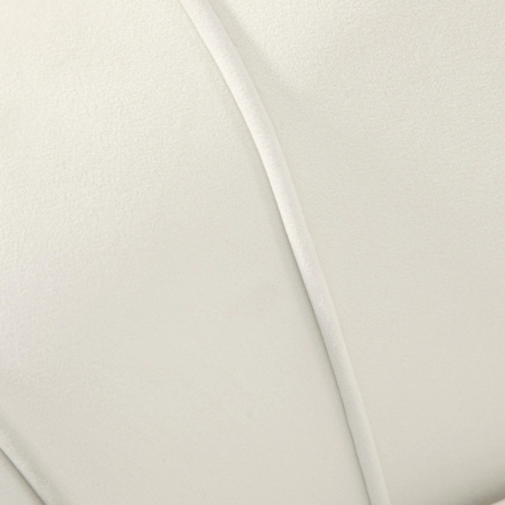 Poltrona Imbottita 179x77x77 cm in Velluto Crema
