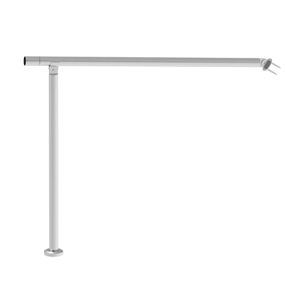 Corrimano Gradini Esterni Kit Ringhiera Terrazza 100cm Montato Parete Pavimento Installazione Veranda Argento