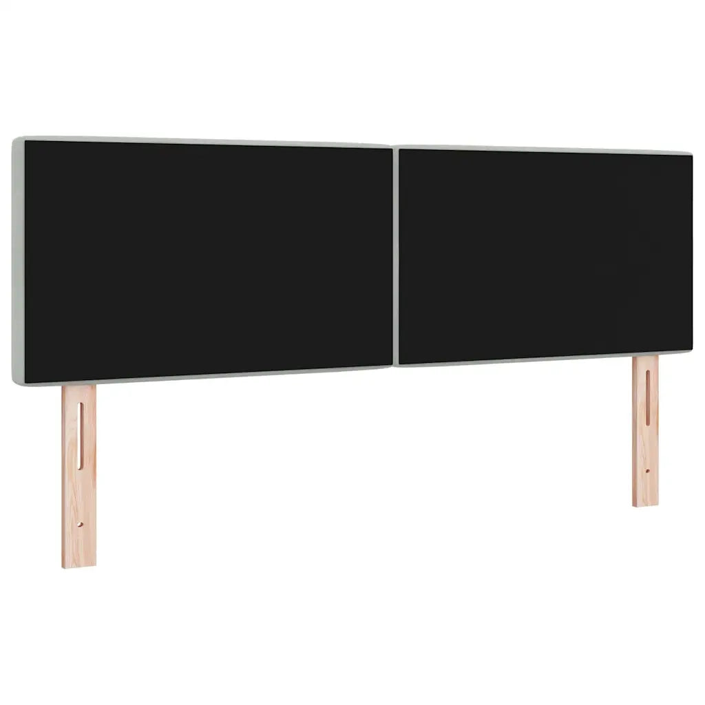 Testiera | Testata LED con strisce LED Grigio chiaro 144 cm Velluto