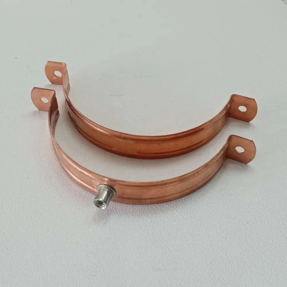 Collare in rame da 100mm per fissaggio e bloccaggio a muro