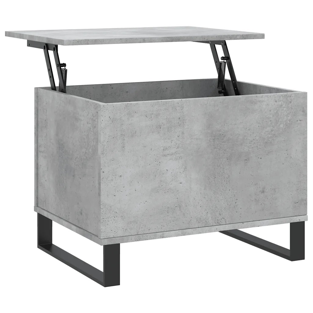 Tavolino Salotto-Tavolino da soggiorno-Tavolo Grigio Cemento 60x44,5x45 cm Legno Multistrato 993403