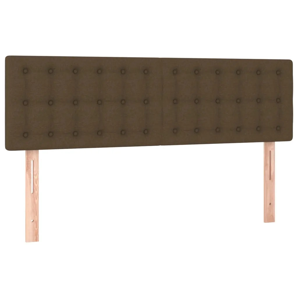 Giroletto a Molle con Materasso Marrone Scuro 140x190cm Tessuto 3130028