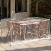 Telo trasparente con occhielli, 1x12 m, in polietilene, lungo e pratico, ideale per coperture esterne, giardino e balcone