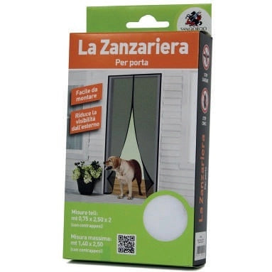 SET 2 TELI ZANZARIERA 75XH250CM BIANCA PER PORTA
