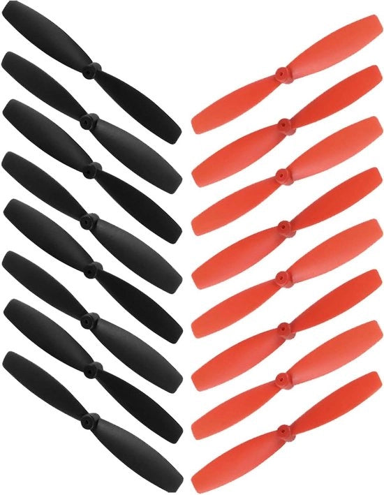 16 pezzi di ali rotiche propulsori 55 mm - Nero-rosso