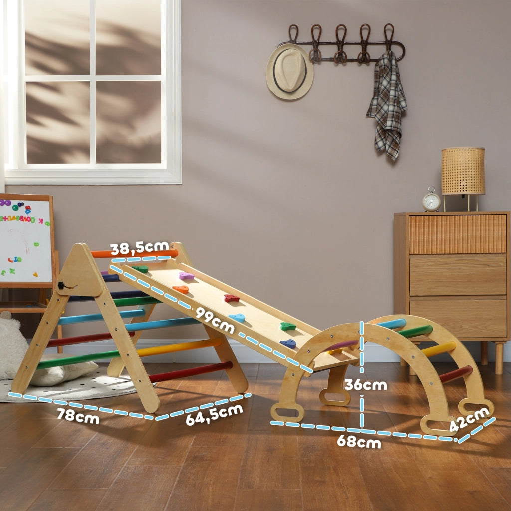 Casetta per bambini con scivolo e altalena ¨C Minimal ¨C multicolore