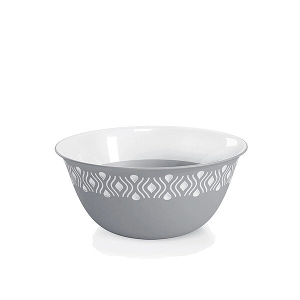 Ciotola Insalatiera in Plastica Tosca Bianco Grigio 29 cm Stefanplast