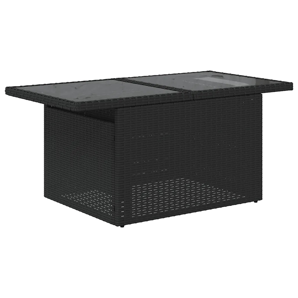 Set Divani da Giardino 9 pz con Cuscini Nero in Polyrattan 3268665