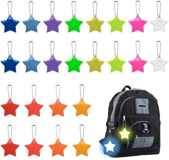 Sleutelhanger Riflettente - Sicurezza - 12 Colori - Riflettore - Per Adulti e Bambini - Camminata Notturna e Ciclismo