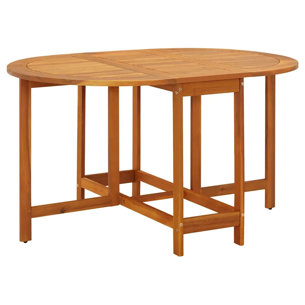 Tavolo da Giardino 130x90x72 cm in Legno Massello di Acacia 42659