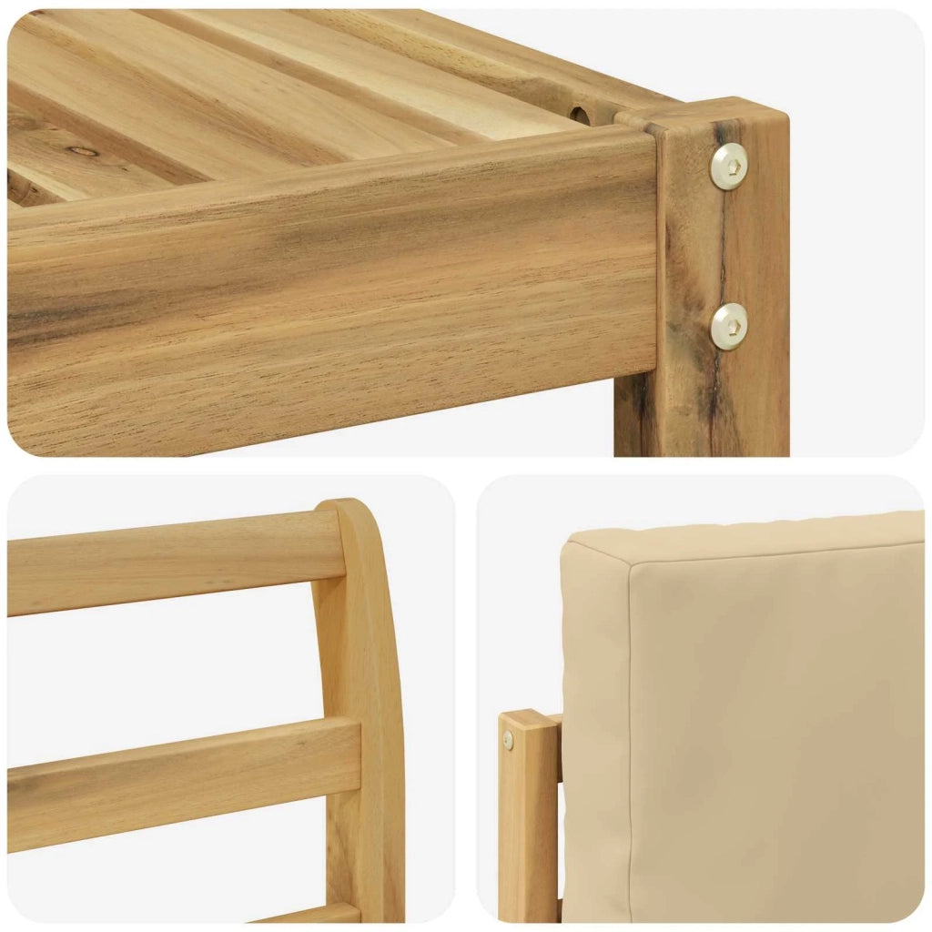 Set di divani da esterno 4 pcs Bianco e Beige 3391638