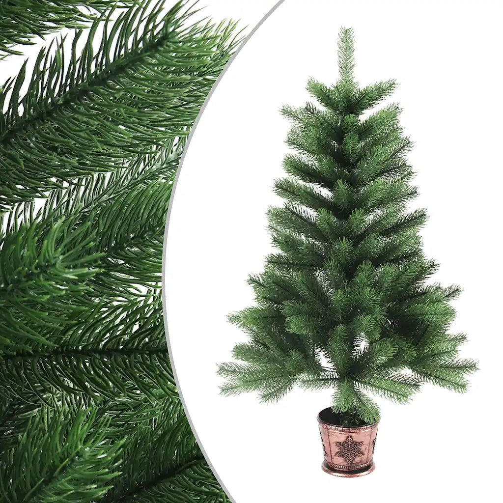 Albero di Natale | Decorazioni natalizie Preilluminato con Palline Verde 90 cm
