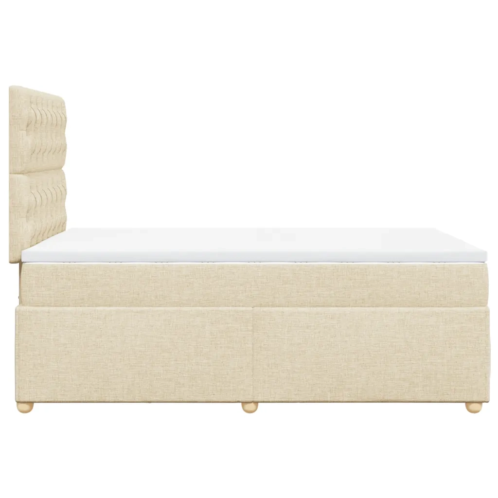 Giroletto a Molle con Materasso Crema 120x190 cm in Tessuto 3293531