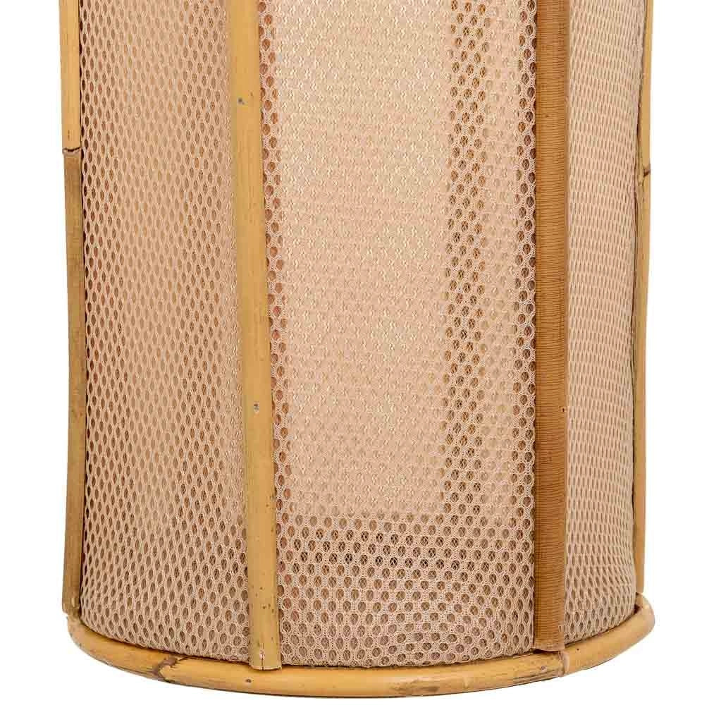 Lanterna in legno marrone e bambù d11x27h