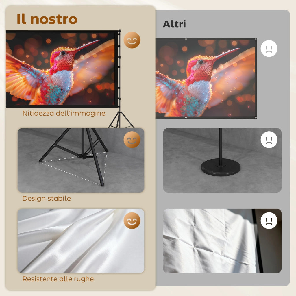 Telo per Proiettore ¨C Minimal ¨C Bianco 120 Pollici 16:9