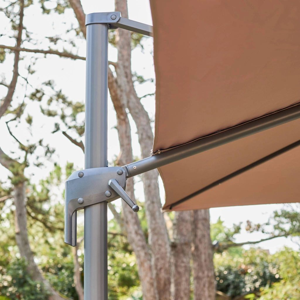 Ombrellone rettangolare decentrato, 3x4m, beige