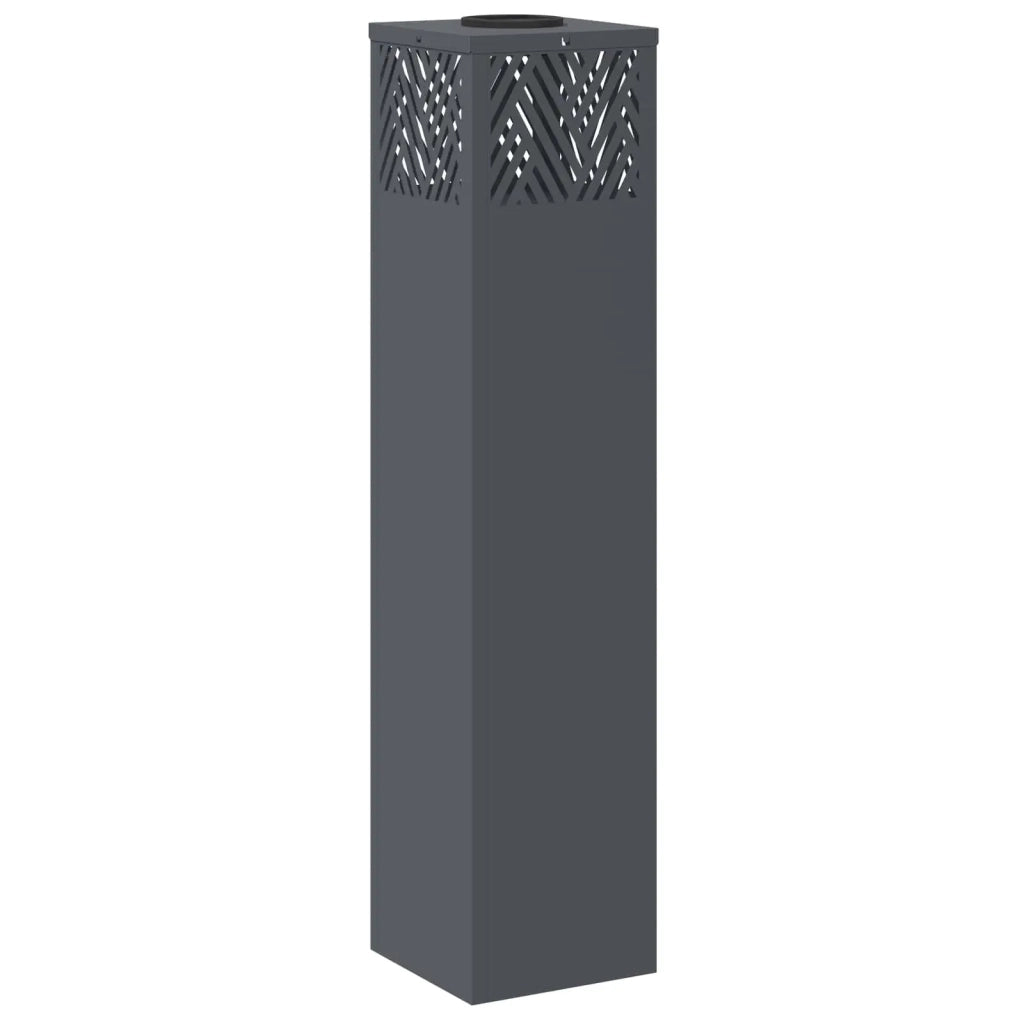 Set di 2 lampade da terra solari dal design moderno per esterni 18 x 18 x 80 cm in acciaio antracite 02_0052547