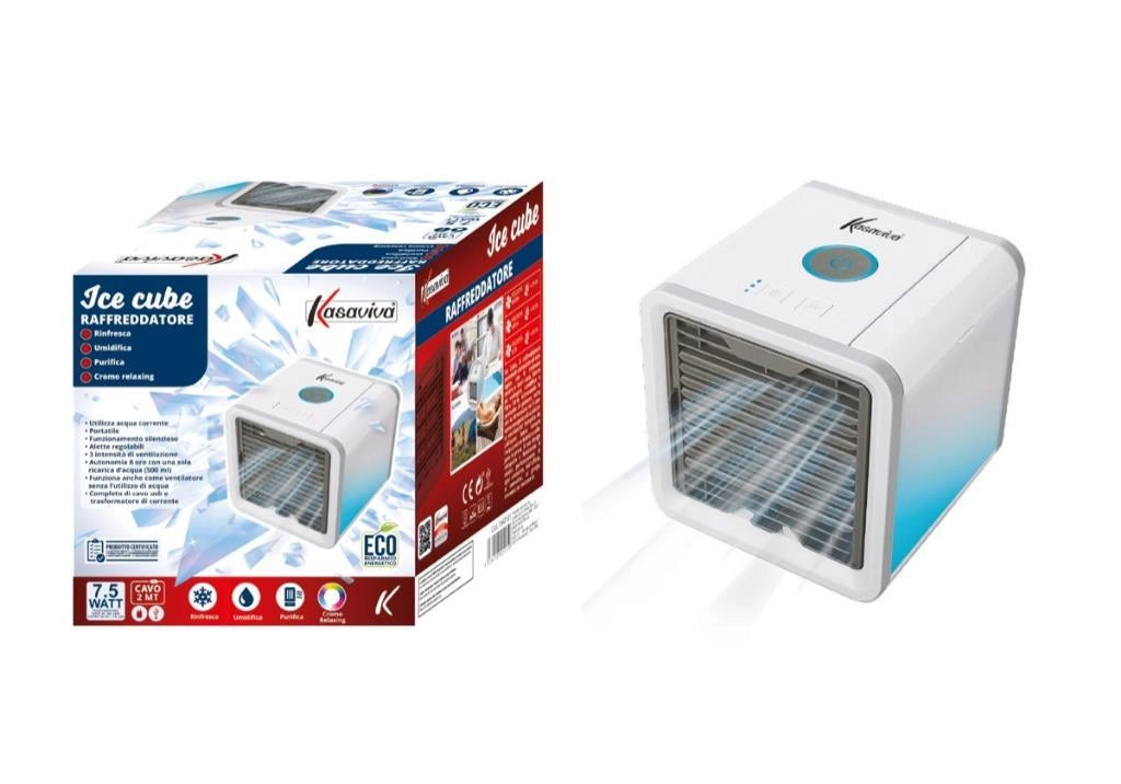 Ventilatore da Tavolo Portatile Raffreddatore Ice Cube 3 Velocita'