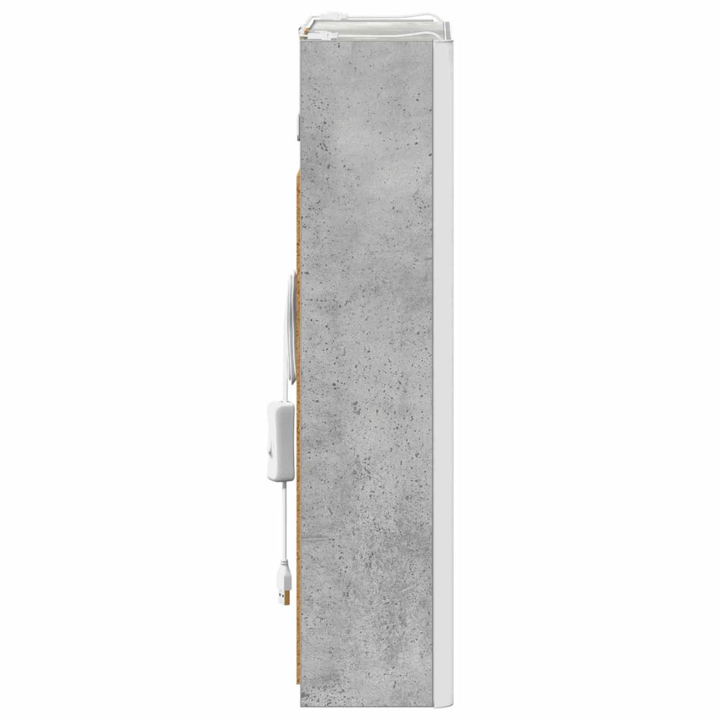Mobiletto per specchio da bagno Grigio cemento 889218
