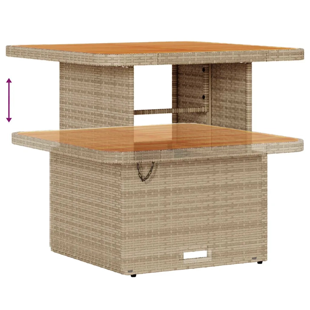 Set Divano da Giardino con cuscino 11 pcs Beige polyrattan 3362107