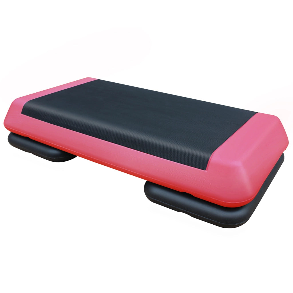 Stepper Aerobico Regolabile ¨C Minimal ¨C 76 cm, Rosso e Nero, 2 Rialzi
