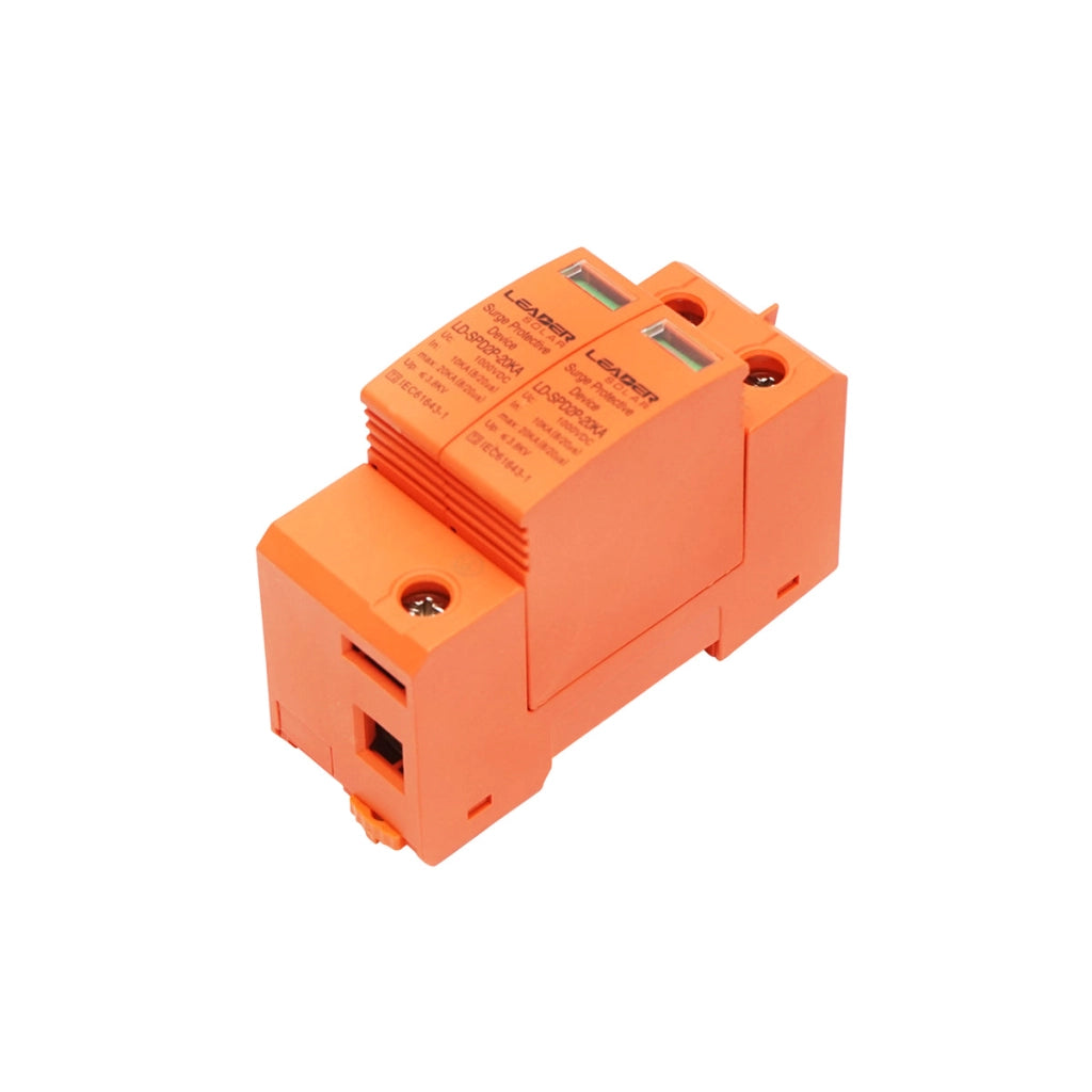 Scaricatore di sovratensione con segnalazione per sistemi fotovoltaici LD-SPD-2P-20kA-1000VDC Leader