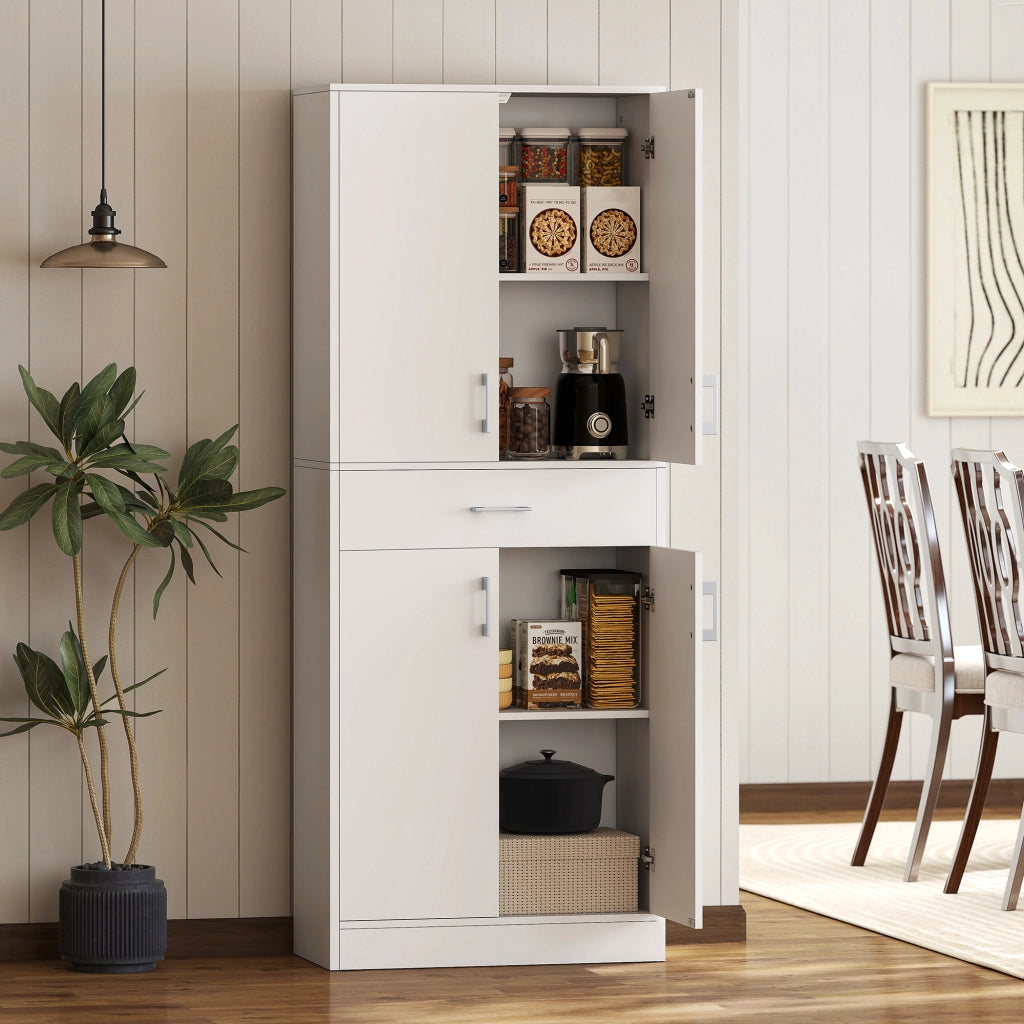 Credenza Cucina con Ante e Cassetto ¨C Minimal ¨C Bianco