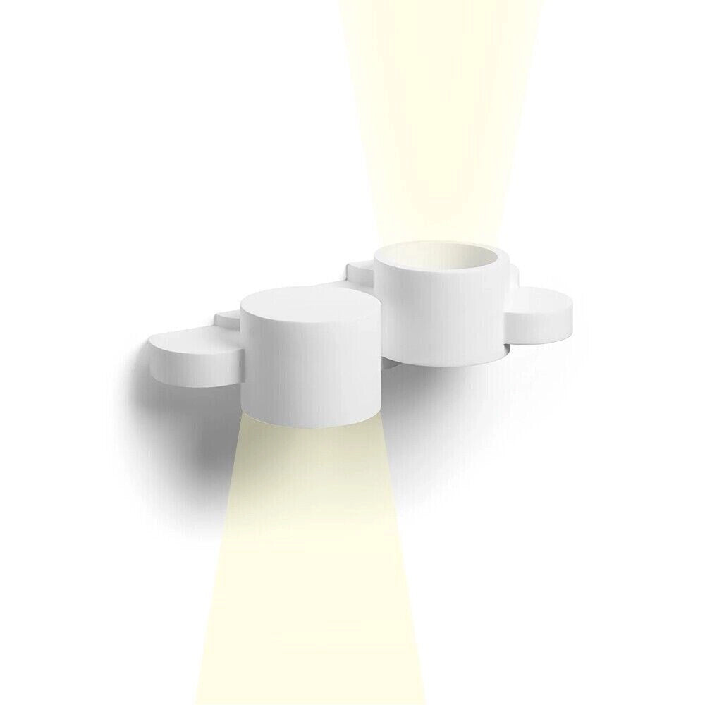 Applique in gesso dal design moderno forma doppia tazza attacco per lampadine G9
