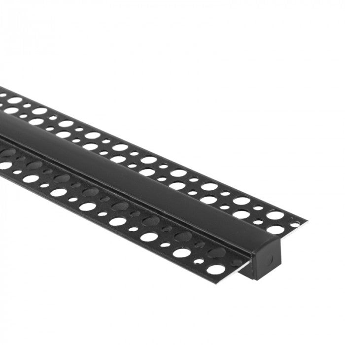 Profilo LED incasso GP01 nero con diffusore nero 1m Ecolight