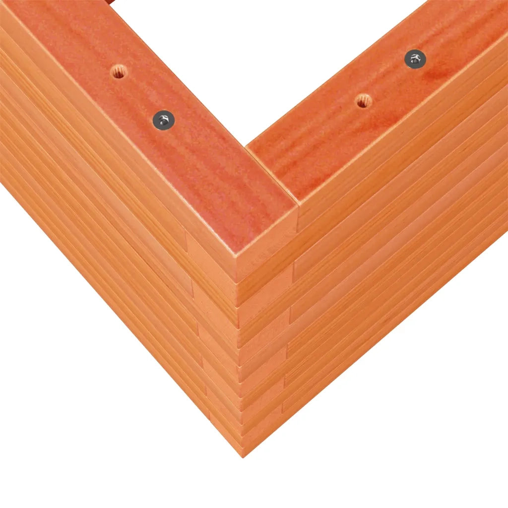 Fioriera | Cassetta per fiori | Vaso Giardino Marrone Cera 50x50x46 cm Legno Massello Pino