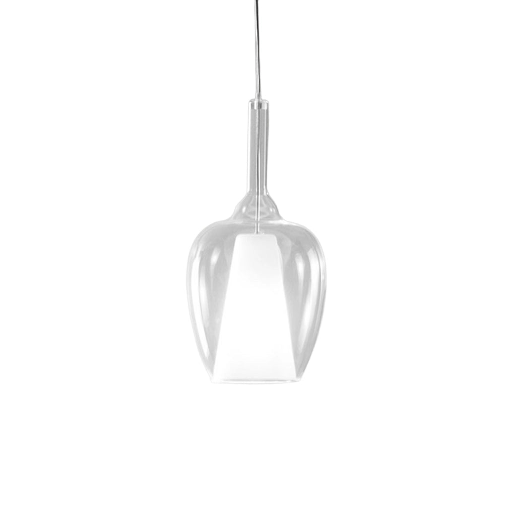 Lampada a Sospensione OFELIA S/10 Trasparente - Vetro Borosilicato E27, Cavo 3m, Design Essenziale Gea Luce