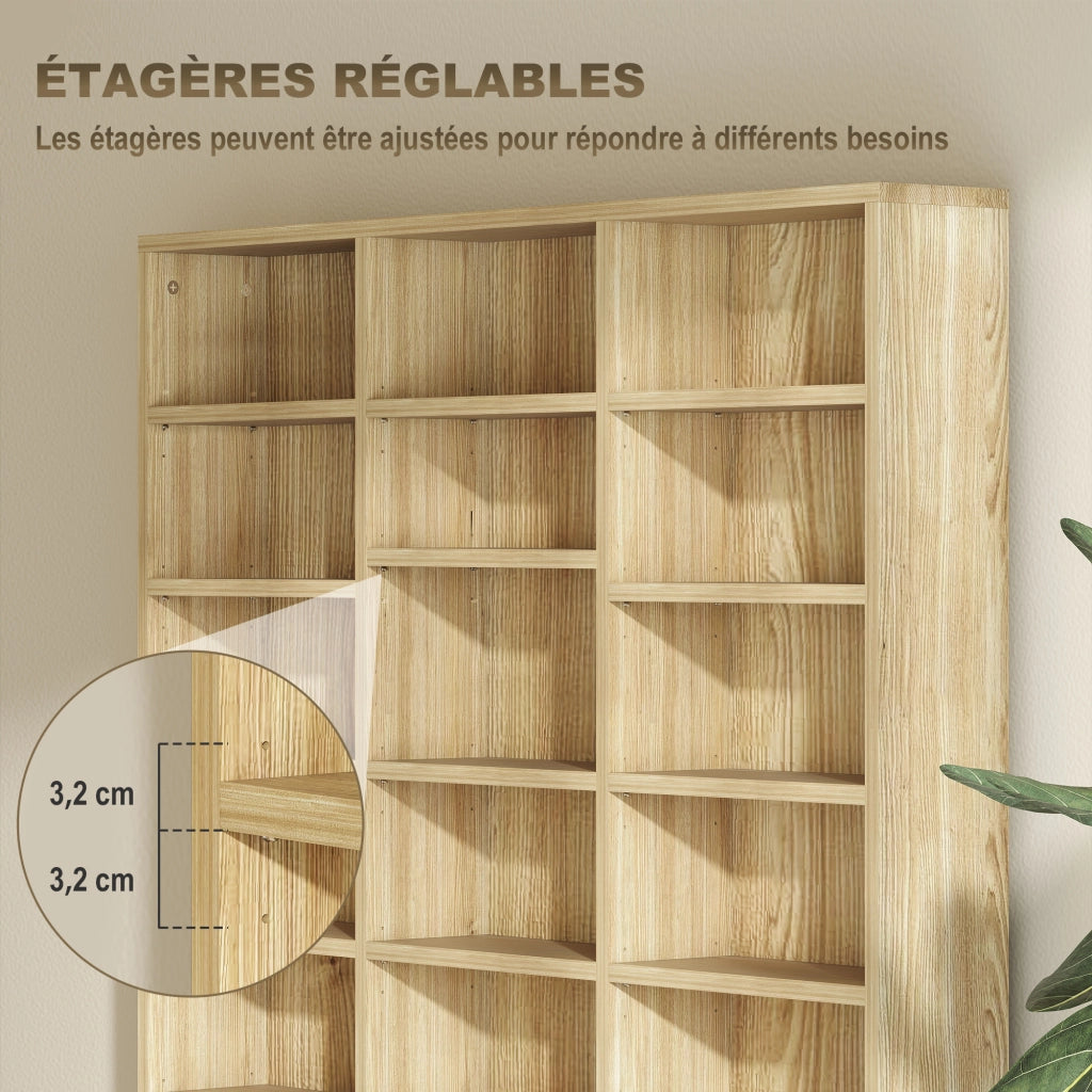 Libreria per CD e DVD ¨C zephmum ¨C 36 scomparti, quercia