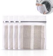 4 pacchi di sacchetti per lavatrice, 40 × 50 cm, sacchetto per lavatrice con cerniera, sacchetto lavabile per tessuti delicati, abbigliamento per bambini, intimo, calze, camicette